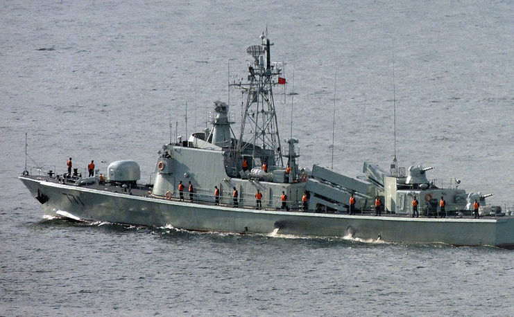 Tàu chiến Trung Quốc. (Ảnh chụp màn hình)